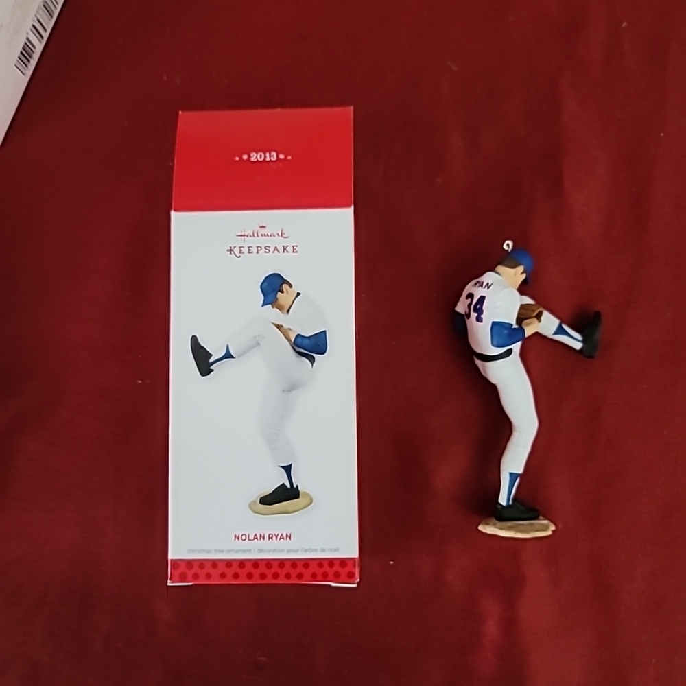 2013 Hallmark Keepsake Ornament Baseball Nolan Ryan(Texas Rangers)Minor signs